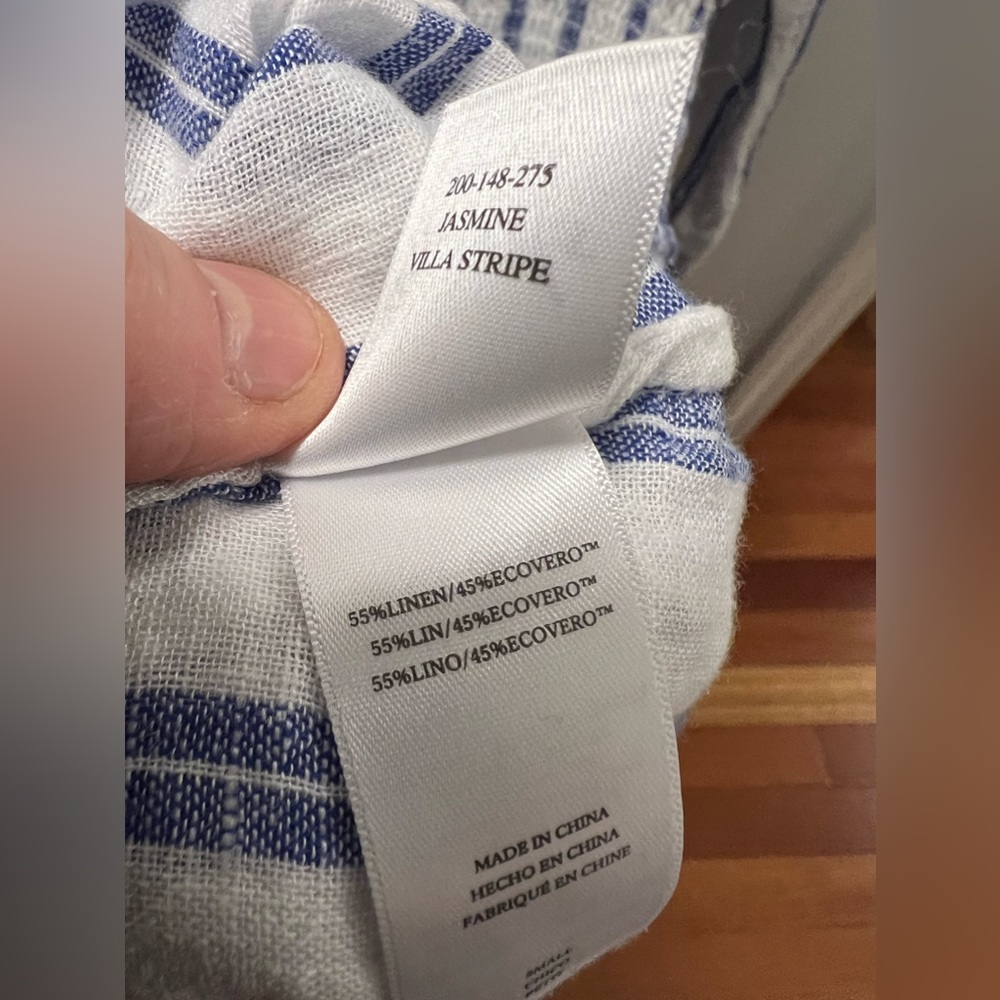 5. Rails Jasmine Azure Stripe Linen Tiered Dress - image 6